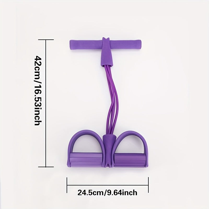 Foot-pedal resistance machine with household sports rope