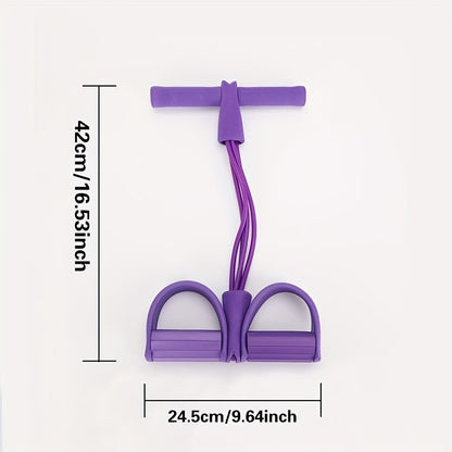 Foot-pedal resistance machine with household sports rope